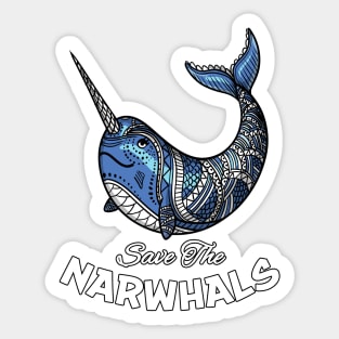 Save The Narwhals Sticker